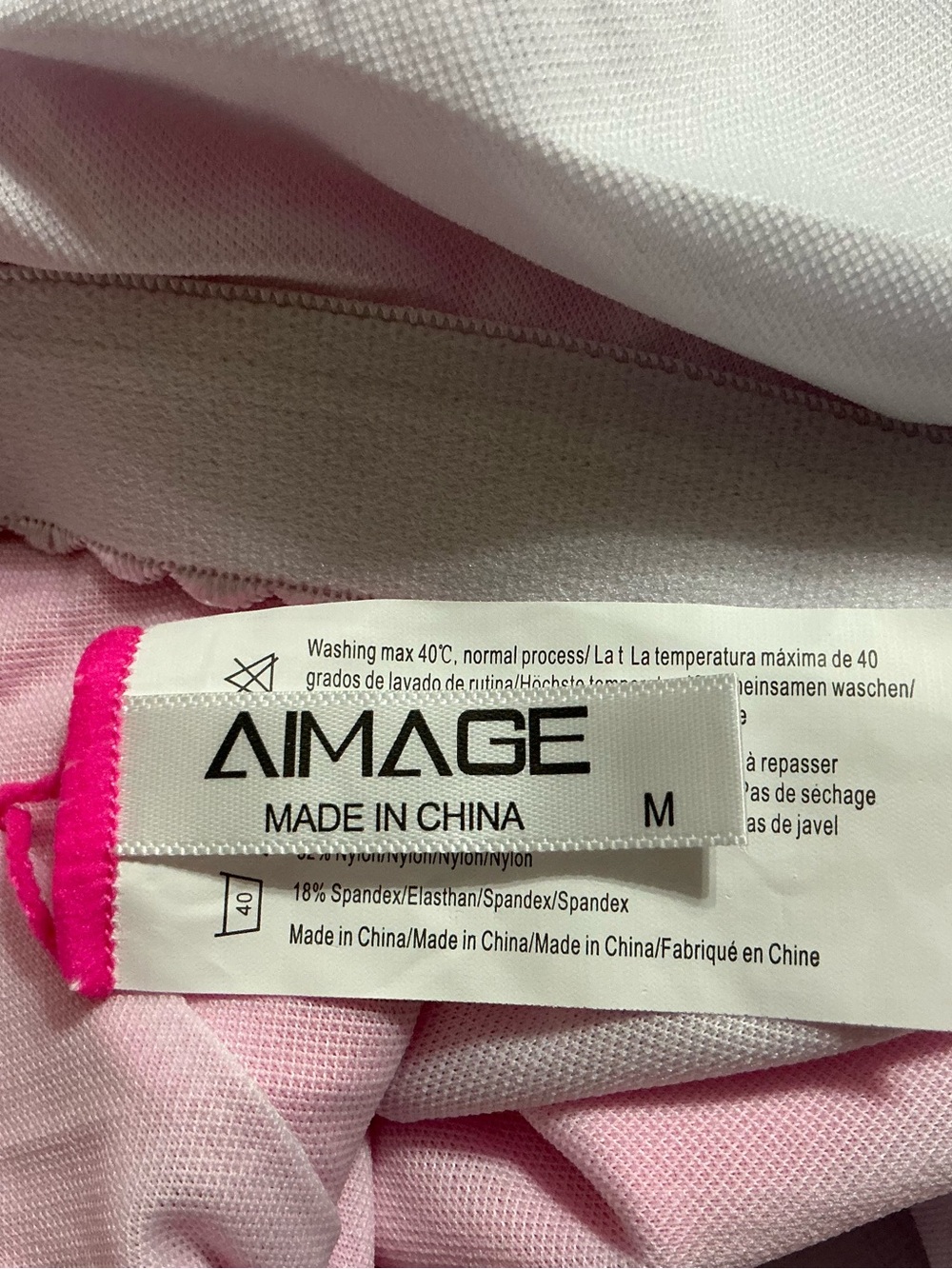 A’image Vibrant Pink One-Piece Swimsuit Size M - Picture 4 of 6